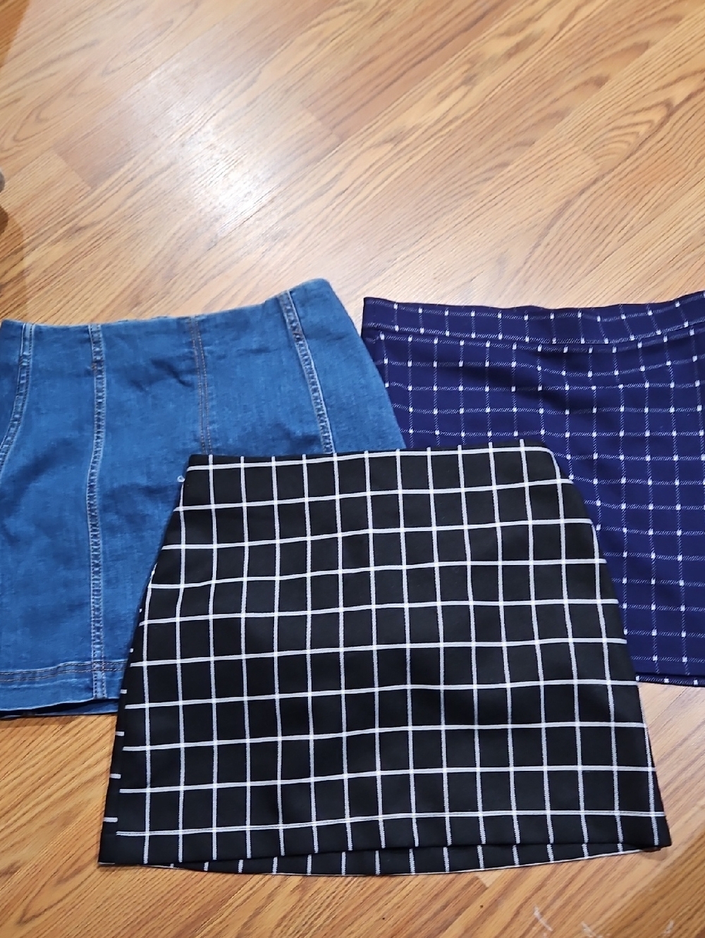 Urban Outfitters Three-Pack Mini Skirt Set - Blue, Navy, Black